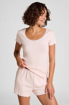Hunkemöller Pantalón corto en pointelle Rosa