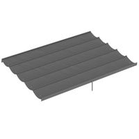 outsunny cubierta de repuesto para pergola 4 x 3 m retractil con orificios de drenaje resistente a la intemperie poliester gris claro   aosom espana