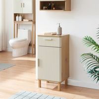 mueble de bano auxiliar ferrersp puerta cajon 80x40x35cm - robleoatmeal encasa