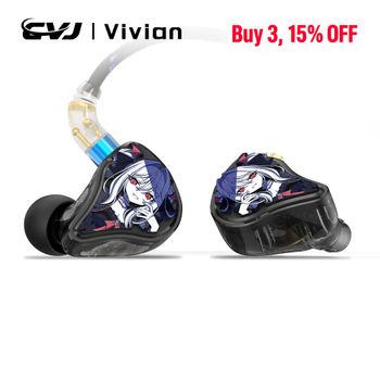 Auriculares Intrauditivos CVJ Vivian con Controlador Dinámico de 10 mm, Auriculares con Cable de Alta Fidelidad, Conector de 3.5 mm, Cable Desmontable de 0.78 mm con Micrófono
