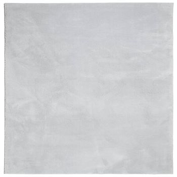 Alfombra De Pelo Corto Suave Lavable Huarte Gris 200x200 Cm Vidaxl