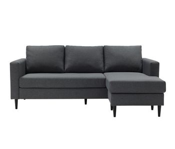 Chaise longue crush reversible 3 plazas gris oscuro