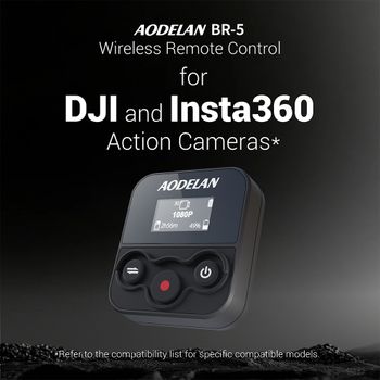 Control remoto Bluetooth para DJI OSMO Action 6 5pro 4 OSMO 360 con correa de muñeca y pantalla para Insta360 X5 X4 X3 GO3S GO3
