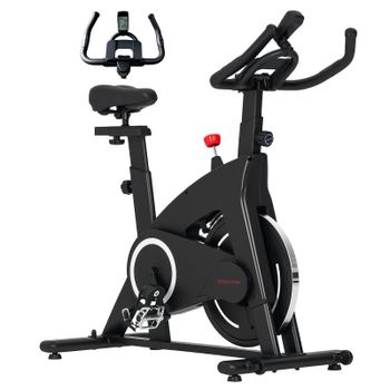 Sportnow Bicicleta Estática Con Volante De Inercia 15 Kg Carga 120 Kg Negro
