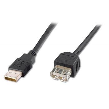 Digitus Cable USB 2.0 AM/AH Alargador Macho/Hembra 1.8M Negro