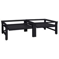 pedestal para lavadora 2 uds negro 1245 x 615 x 325 cm vidaxl