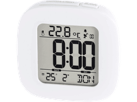 despertador - hama rc 45 lcd 2 pilas 1224h alarma de velocidad blanco