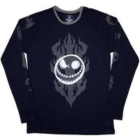nightmare before christmas camiseta manga larga flaming jack para mujer