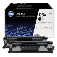 hp laserjet 05a black original print cartridge with smart printing technology - twin pack ce505d