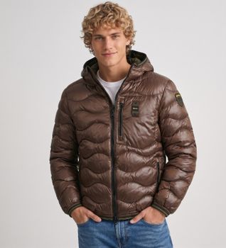 Blauer para hombre. 26WBLUC03064 Chaqueta acolchada Wave marrón (M), Casual, Poliamida