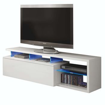 Salón Tv - Led Blanco Brillo 150x43x41 Cm