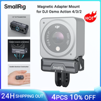 adaptador de montaje magnetico smallrig para dji osmo action 4 3  2 w conexion e rosca de 14 para tripode vlogging youtube 3662