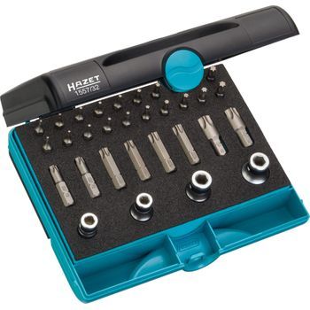 Hazet 1557/32 Juego De Herramientas ∙ Torx® ∙ Hexágono Macizo 1/4 Pulgadas (6,3 Mm) ∙ Perfil Torx® Interior ∙ T6 – T55 ∙ Número De Herramientas: 32