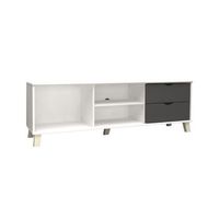 mueble bajo tv dn 2 cajones blanco 120x50 cm