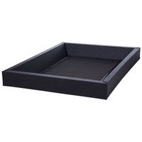 bastidor de espuma estructura cama de agua doble dormitorio negro 180 x 200 x 20 cm simple