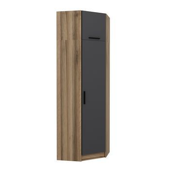 Armario Kale-2304 Roble Antracita 74x255x52 Cm