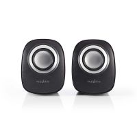 altavoces nedis cspr10020bk negro y plata con diseno elegante y sonido claro