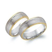 alianzas 18 quilates oro amarillo-blanco con diamante