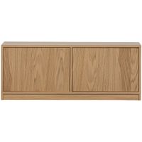 mueble de tv 2 puertas de madera l110cm - madera clara