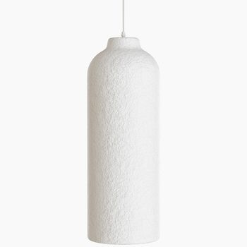 Lámpara Colgante - Diseño Minimalista - Acabado Efecto Piedra - Sinur Iii Blanco