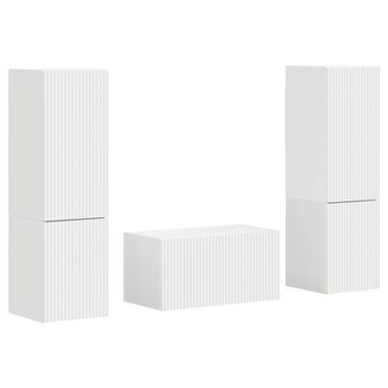 Conjunto De Mueble De Tv 5 Uds. Madera De Ingeniería Vidaxl