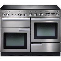 rangemaster professional 110 electric induction range cooker - stainless steel  chrome stainless steel