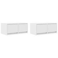 muebles de tv 2 uds  mueble de salon  mesa de tv blanco 60x31x255 cm madera de ingenieria