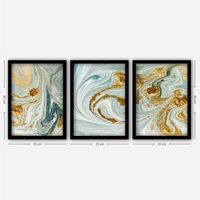 cuadro decorativo enmarcado 3sc116 multicolor 35x45 cm 3 piezas