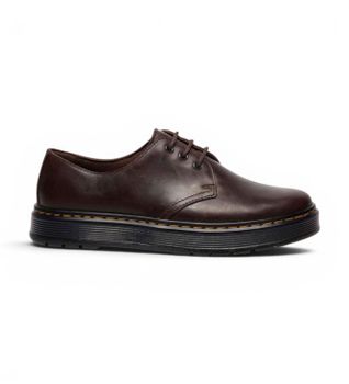 Dr Martens para hombre. 41555201 Zapatos de Piel Brookline Lo marrón oscuro (42), Plano, Cordones, Casual