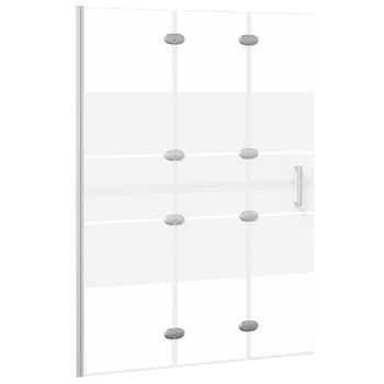Mampara De Ducha Plegable Esg Blanco 100x140 Cm Vidaxl
