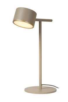 Lámpara de mesa de metal con 1 led integrado, taupe