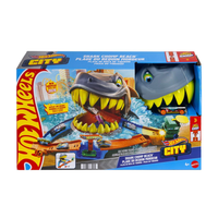 hot wheels - pista hot wheels boca de tiburon incluye 1 vehiculo metalico jhl96