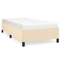 estructura de cama sin colchon tela crema 80x200 cm vidaxl
