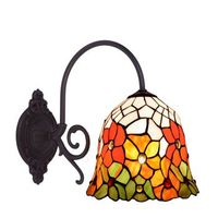 aplique con brazo tiffany diametro 20cm serie bell