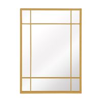 espejo rectangular de metal dorado 97x67 cm