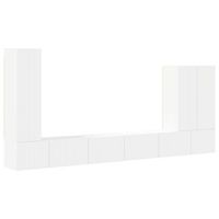 conjunto de mueble para tv de pared 6 uds vidaxl
