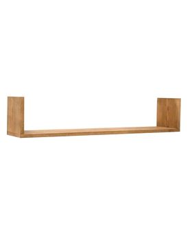 Estantería de madera maciza flotante acabado envejecido 100x20cm
