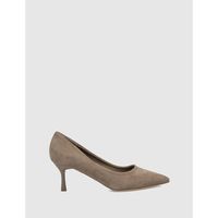 kamome trends zapatos de tacon salon lico taupe para mujer