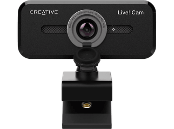 Webcam - Creative Live! Cam Sync 1080p V2, FHD, Gran Angular, AutoMute, Cancelación de Ruido, Micrófono, Negro