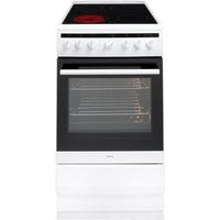 amica 508ce2msw 50 cm electric ceramic cooker - white white