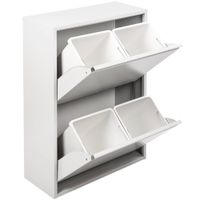 basura en metal blanco 60x25x925h cm