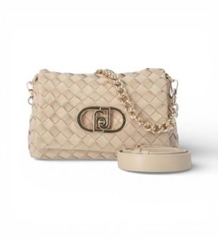 Liu Jo para mujer. AA6148-T385A Bolso bandolera trenazada beige (OSFA), Casual, Poliéster