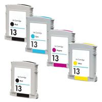 compatible multipack hp business inkjet 1200dn printer ink cartridges 5 pack -c4814ae