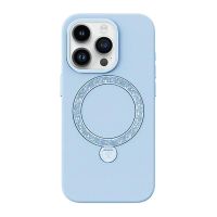 funda para movil joyroom pn-15l2 dancing circle silicona azul magsafe para iphone 15 pro