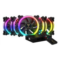 gamdias kit 5 ventiladores rgb  controladora aeolus m1-1205r