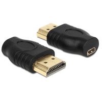 adaptador micro hdmi hembra - hdmi macho negro