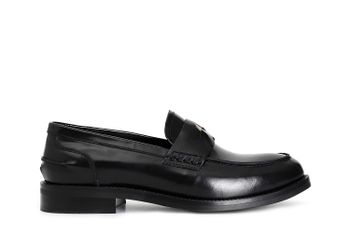 mocasín de mujer en piel desgastada con accesorio penny black
