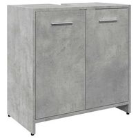 armario lavabo bano madera ingenieria gris hormigon 60x33x60 cm vidaxl