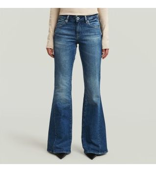 G-Star para mujer. D28831-E106-D885 Jeans Stevey 3D Flare azul (32/34), Casual, Algodón, Denim