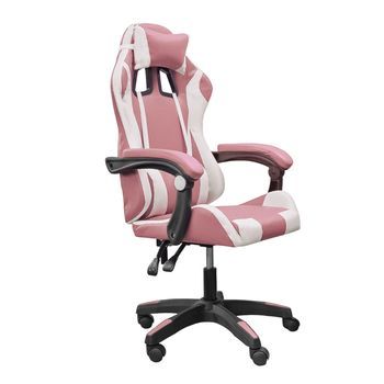 Silla Gaming Reclinable Con Cojines Lumbar Y Cervical - Rosa